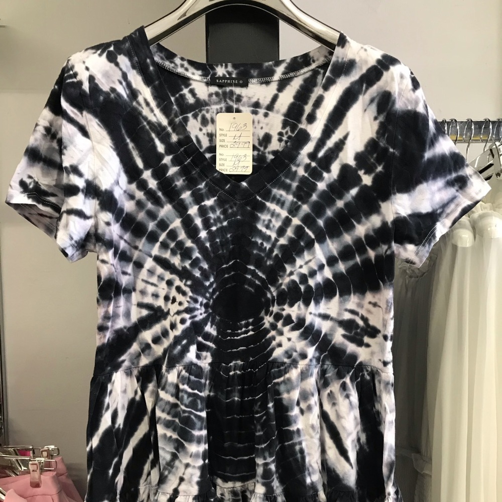 Black & White Tye Dye Top